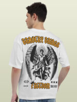 bravery brings freedom white oversized back tshirt 1