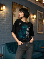 paradise black women oversized tshirt 2