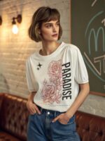 paradise white women oversized tshirt 2