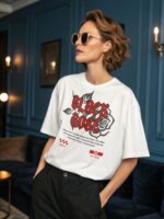 BLACK ROSE WOMENS OVERSIZED TSHIRT 3