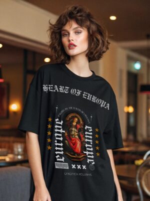 Heart Of Europa - Womens Oversized Tshirt