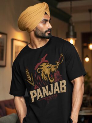 Panjab Lion - Mens Oversized Tshirt
