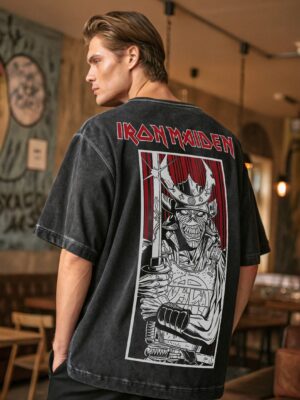 Iron Maiden - Mens Acid Wash Oversized Tshirt
