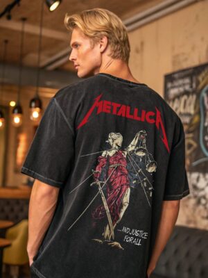 Metallica - Mens Acid Wash Oversized Tshirt